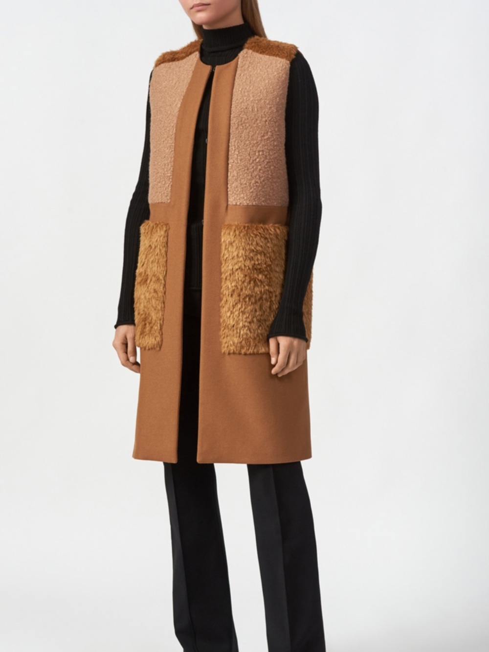 Pinko Wool Sleevless Coat Size 8